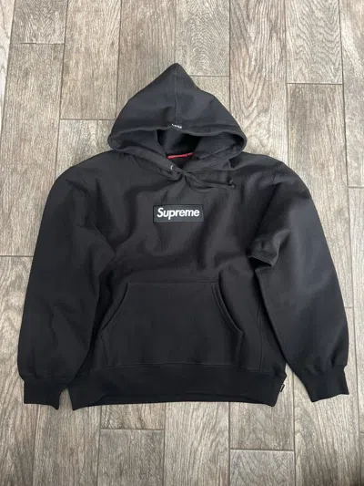 Pre-owned Supreme Box Logo Hooded Sweatshirt Black Fw24