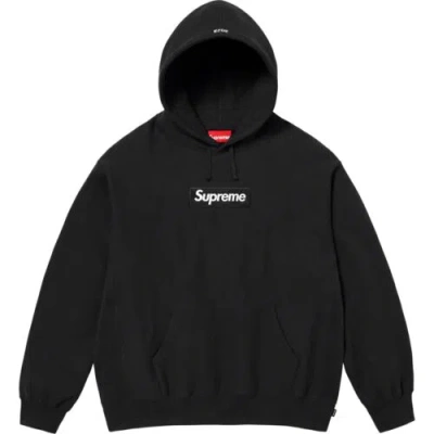 Pre-owned Supreme Box Logo Hooded Sweatshirt Black Size Medium Fw23