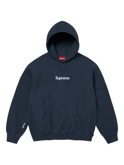 Supreme Box Logo Hooded Sweatshirt In Blue