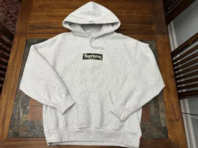 Pre-owned Supreme Box Logo Hooded Sweatshirt Camo Gray Fw23 L Hoodie