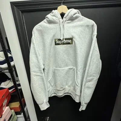 Pre-owned Supreme Box Logo Hooded Sweatshirt (fw23) Ash Grey