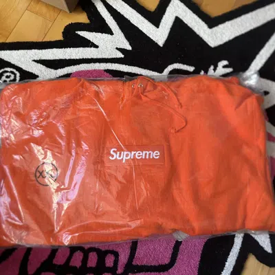 Pre-owned Supreme Box Logo Hooded Sweatshirt Fw24 Dark Orange