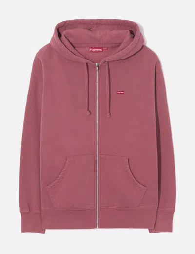Supreme Box Logo Hooded Zip Sweatshirt In Pink