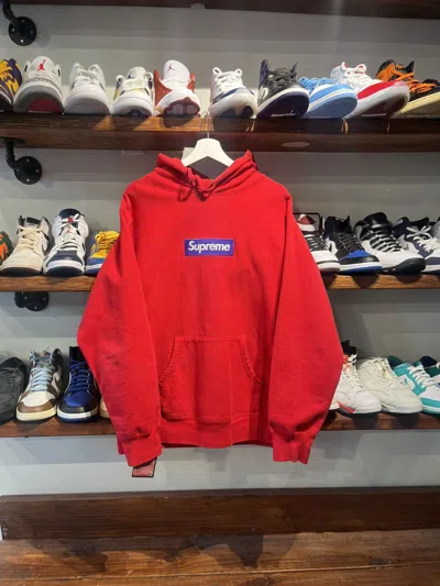 Pre-owned Supreme Box Logo Hoodie In Red