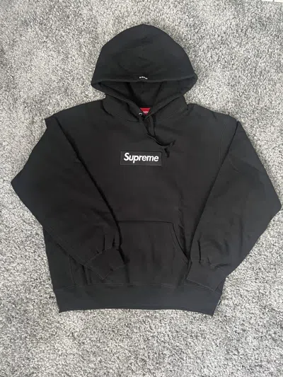 Pre-owned Supreme Box Logo Hoodie Sweatshirt Black Medium New Fw24