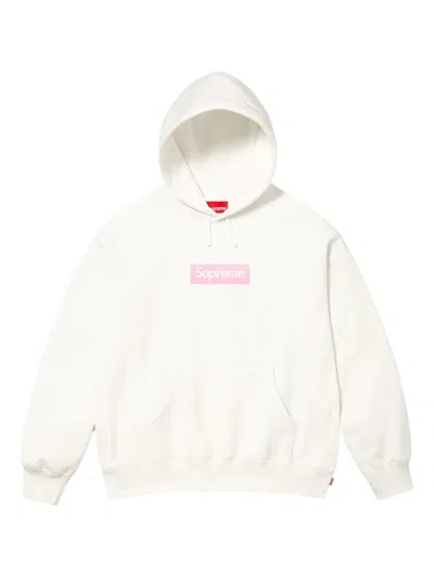 Supreme Box-logo Hoodie In White