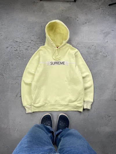 Pre-owned Supreme Box Logo Hoodie In Yellow