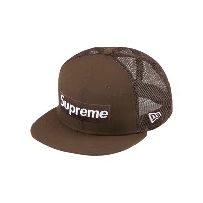 Pre-owned Supreme Box Logo Mesh Back New Era 'brown'