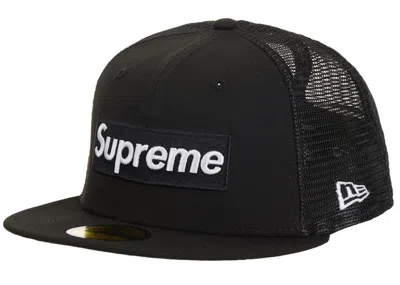 Pre-owned Supreme Box Logo Mesh Back New Era Cap Ss24 In Black