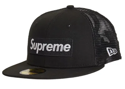 Pre-owned Supreme Box Logo Mesh Back New Era Hat (ss23) In Black