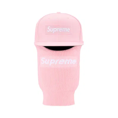 Pre-owned Supreme Box Logo New Era + Balaclava 'light Pink' | Men's Size 7.25