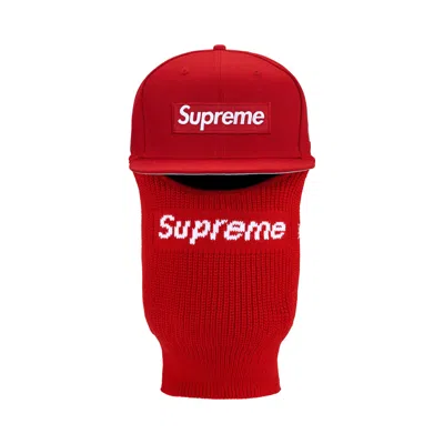 Pre-owned Supreme Box Logo New Era + Balaclava 'red' | Men's Size 7.625