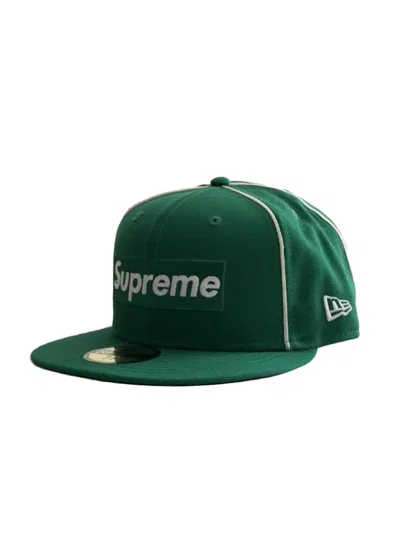 Pre-owned Supreme Box Logo Piping New Era Cap In Kelly Green
