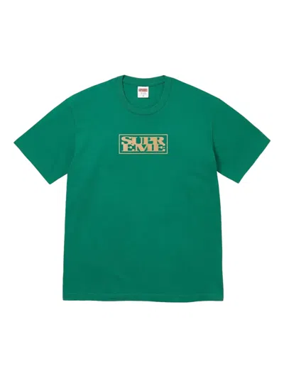 Supreme Box-logo T-shirt In Green