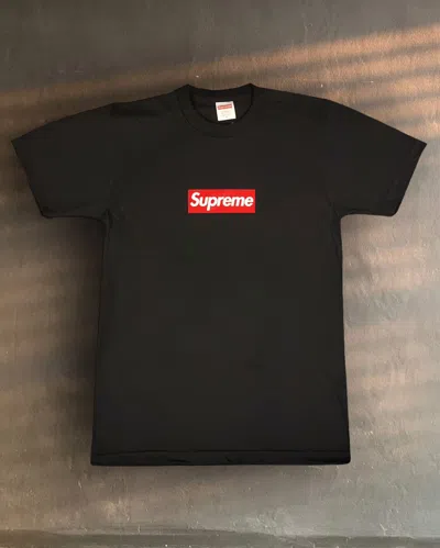 Pre-owned Supreme Box Logo Tee Red Screen Print Box Logo In Black