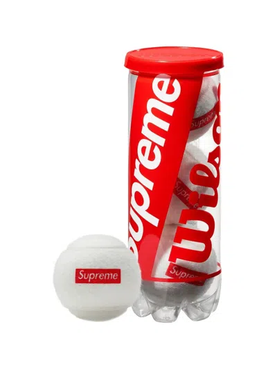 Supreme Box Logo Tennis Balls In White