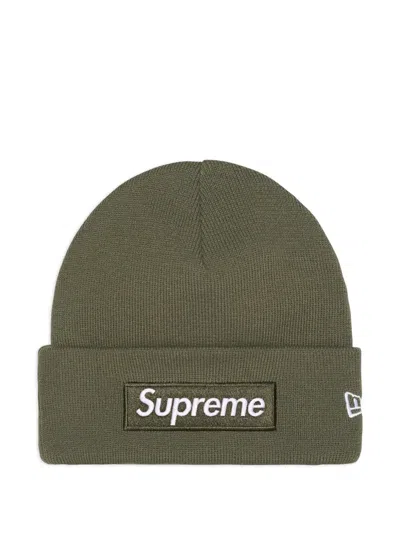 Supreme Box-logo Beanie Hat In Green