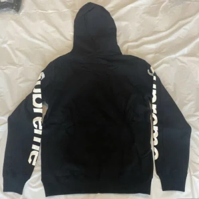 Pre-owned Supreme Brand Ss18  Sideline Hooded Sweatshirt Hoodie - Black - Size M