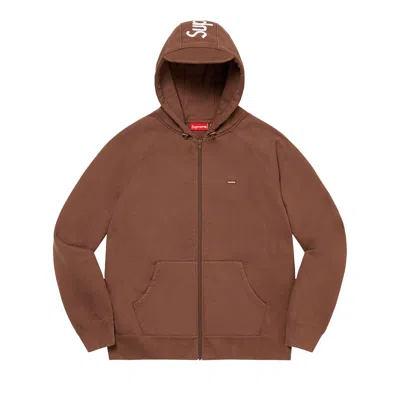Pre-owned Supreme Brim Zip Up Hooded Sweatshirt 'dark Brown' | Men's Size Xl