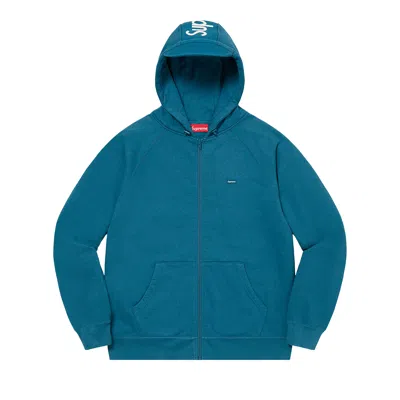 Pre-owned Supreme Brim Zip Up Hooded Sweatshirt 'marine Blue'