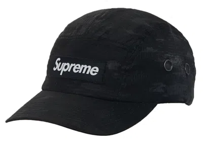 Pre-owned Supreme Broken Camo Camp Cap In Black