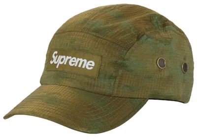 Pre-owned Supreme Broken Camo Camp Cap In Olive In Green