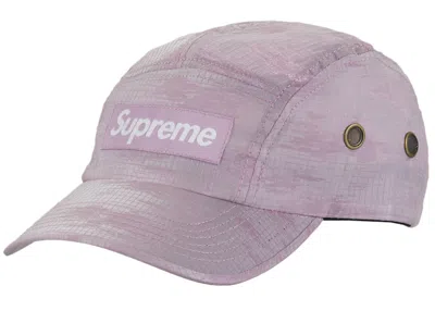 Pre-owned Supreme Broken Camo Camp Cap In Purple