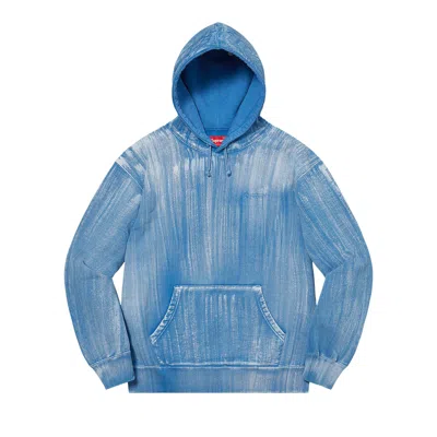 Pre-owned Supreme Brush Stroke Hooded Sweatshirt 'pale Royal' In Blue