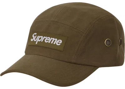 Pre-owned Supreme Brushed Cordura Camp Cap In Olive