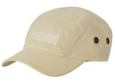Pre-owned Supreme Brushed Cordura Camp Cap In Pale Yellow