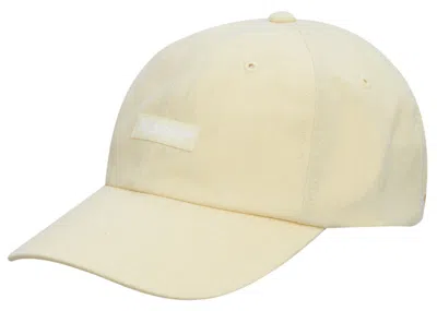 Pre-owned Supreme Brushed Cordura Small Box 6panel In Pale Yellow