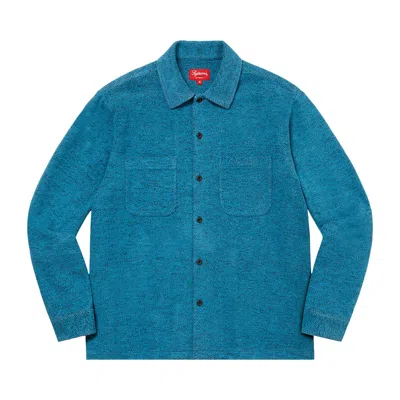 Pre-owned Supreme Brushed Flannel Twill Shirt 'blue' | Men's Size Xl