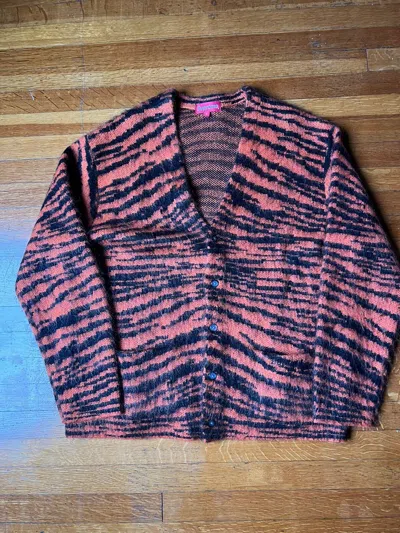 Pre-owned Supreme Brushed Mohair Cardigan In Orange