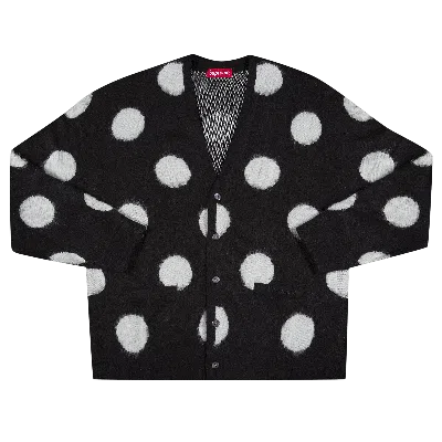 Pre-owned Supreme Brushed Polka Dot Cardigan 'black'