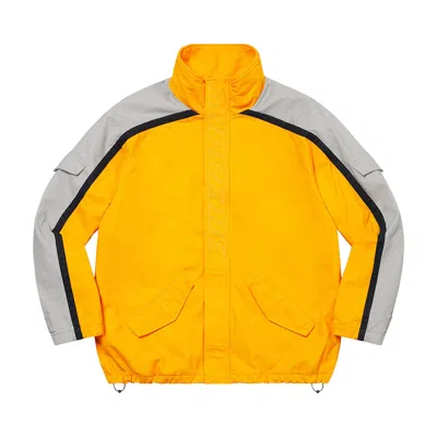 Pre-owned Supreme Brushed Twill Zip Jacket 'yellow'