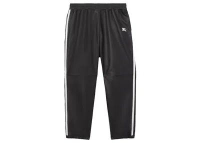 Pre-owned Supreme Burberry Contrast Stripe Lambskin Jogging Pants In Black