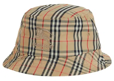 Pre-owned Supreme Burberry Crusher Hat In Beige