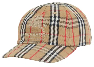 Pre-owned Supreme Burberry Denim 6panel In Beige