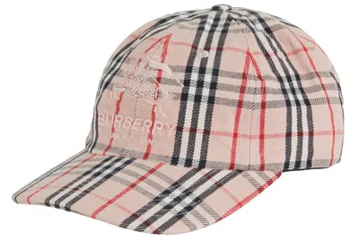 Pre-owned Supreme Burberry Denim 6panel In Pink