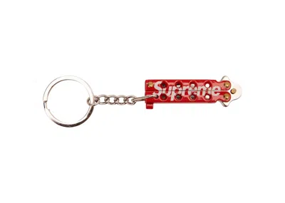 Pre-owned Supreme Butterfly Knife Keychain In Red