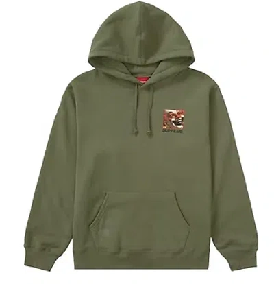 Pre-owned Supreme Butthole Surfers Hooded Sweatshirt Light Olive