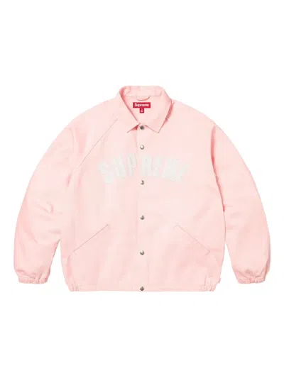 Supreme Button-fastening Jacket In Pink
