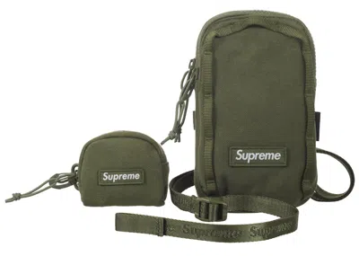 Pre-owned Supreme Camera Bag + Mini Pouch In Olive