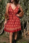 Supreme Cami Dress In Ruby In Multi
