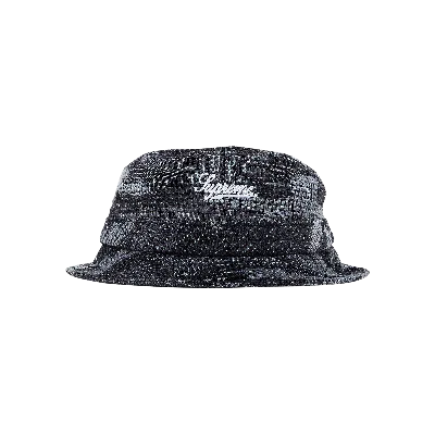 Pre-owned Supreme Camo Grid Velvet Crusher 'black Camo'