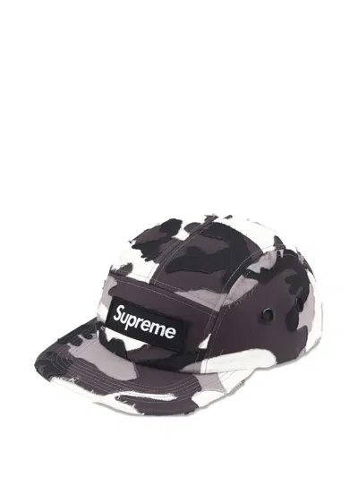 Supreme Camo-print Cap In Gray