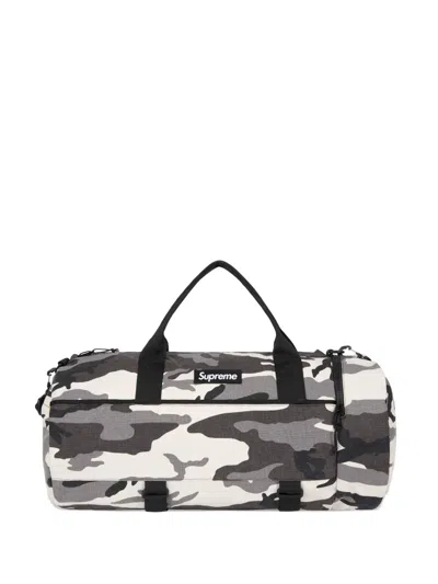 Supreme Camo-print Duffle Bag In Black