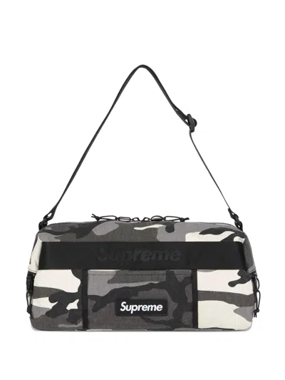 Supreme Camo-print Holdall In Gray
