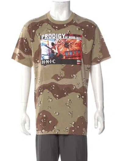 Pre-owned Supreme Camouflage Print Crew Neck T-shirt In Neutral