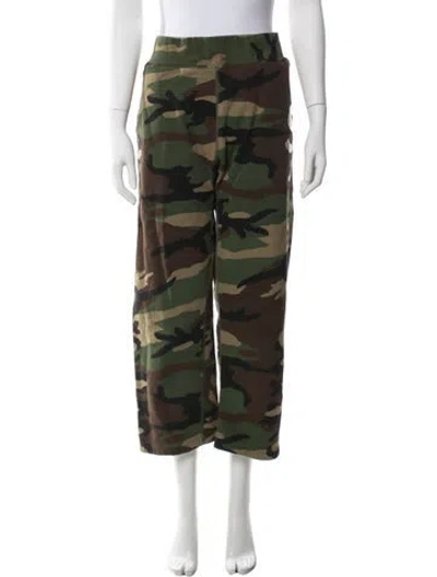 Pre-owned Supreme Camouflage Print Wide Leg Pants In Green